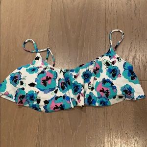 Volcom Floral Ruffle Bikini Top sz M